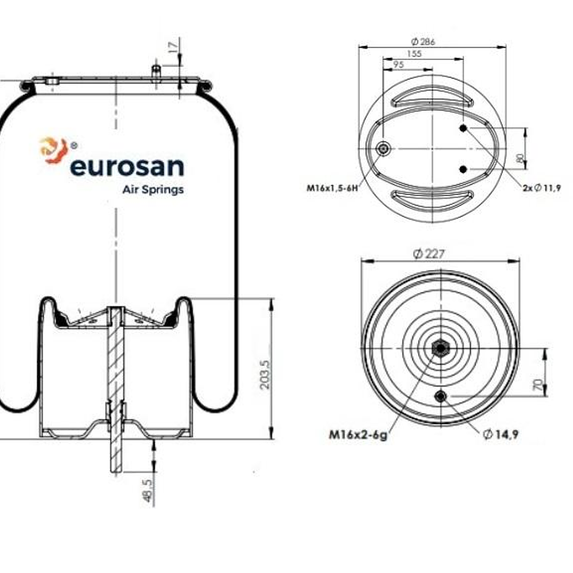 PULMON SUSPENSION SCANIA S-4-5 P/G/R/T 2010 (373608-C EUROSAN) 2