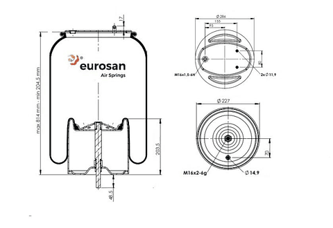 PULMON SUSPENSION SCANIA S-4-5 P/G/R/T 2010 (373608-C EUROSAN)