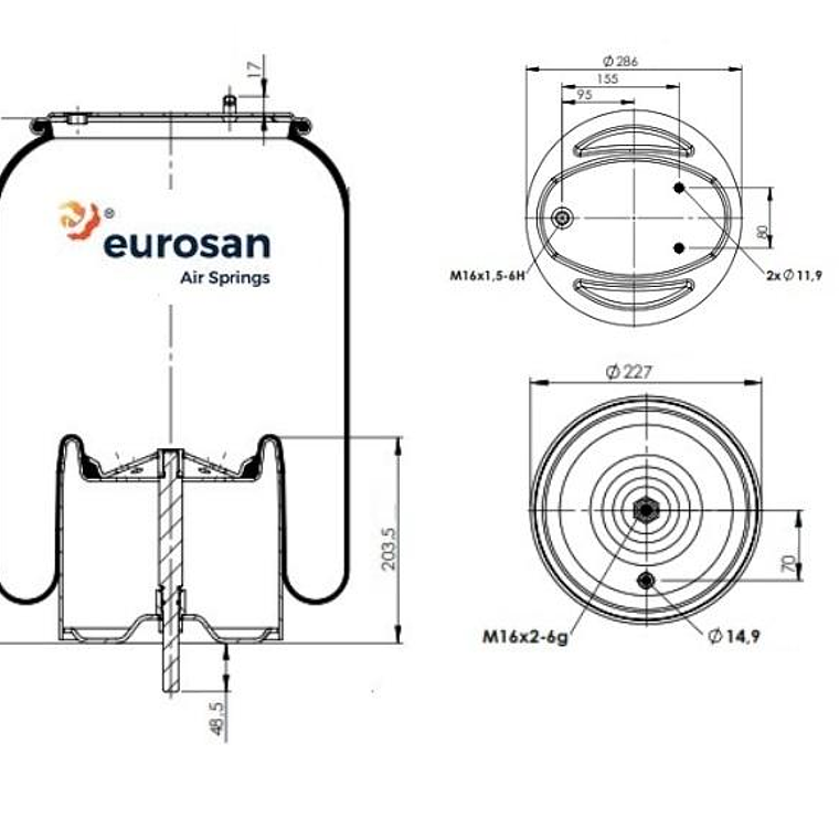 PULMON SUSPENSION SCANIA S-4-5 P/G/R/T 2010 (373608-C EUROSAN) 2