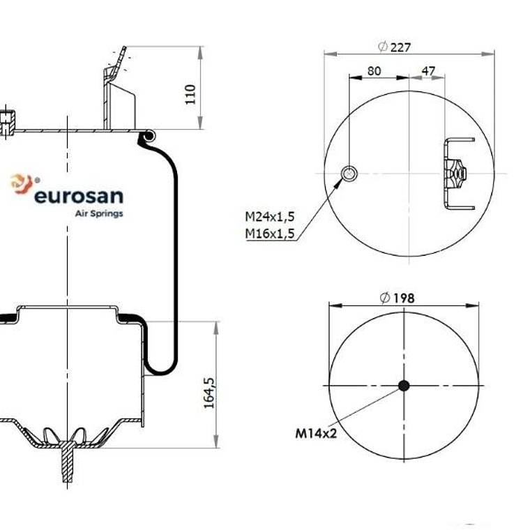 PULMON SUSPENSION VOLVO GRUESO/DELANTERO FM11-2-3-F (377803-C EUROSAN)  2