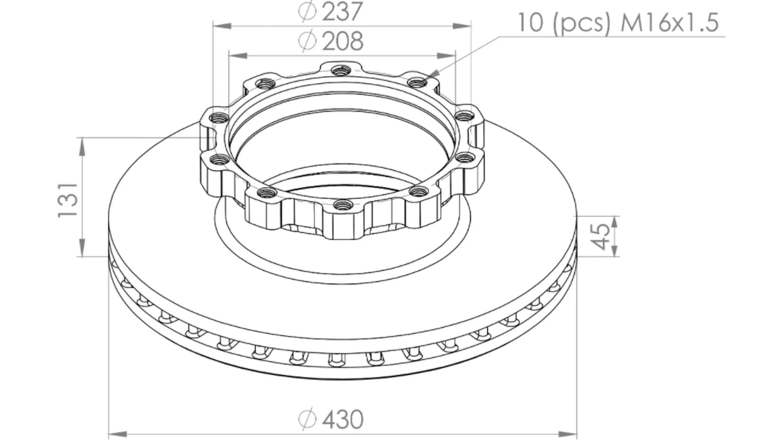 DISCO FRENO TRASERO/DELANTERO SCANIA SERIE 4/5, P/G/R/T 3
