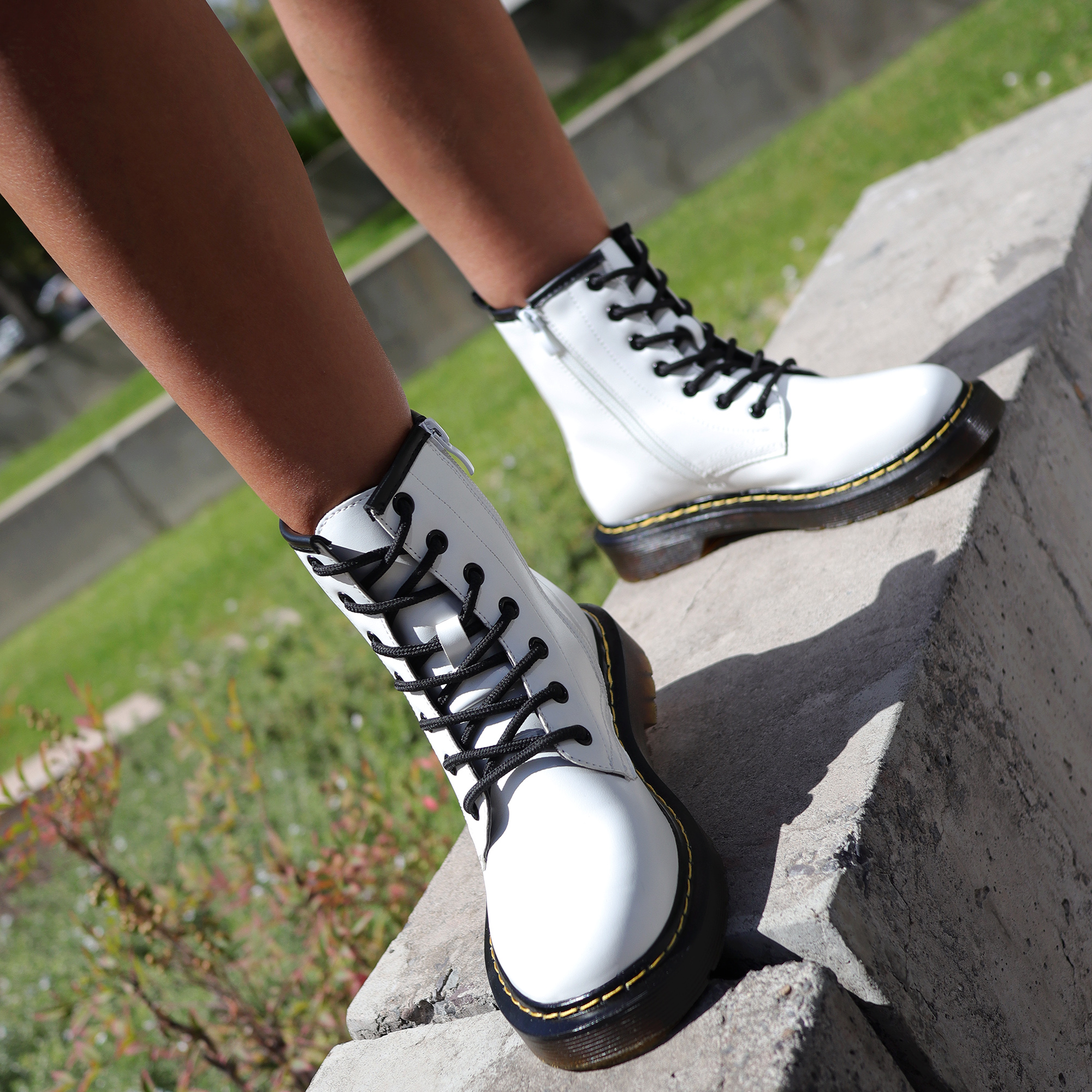 Botines Combat 06 Blanco