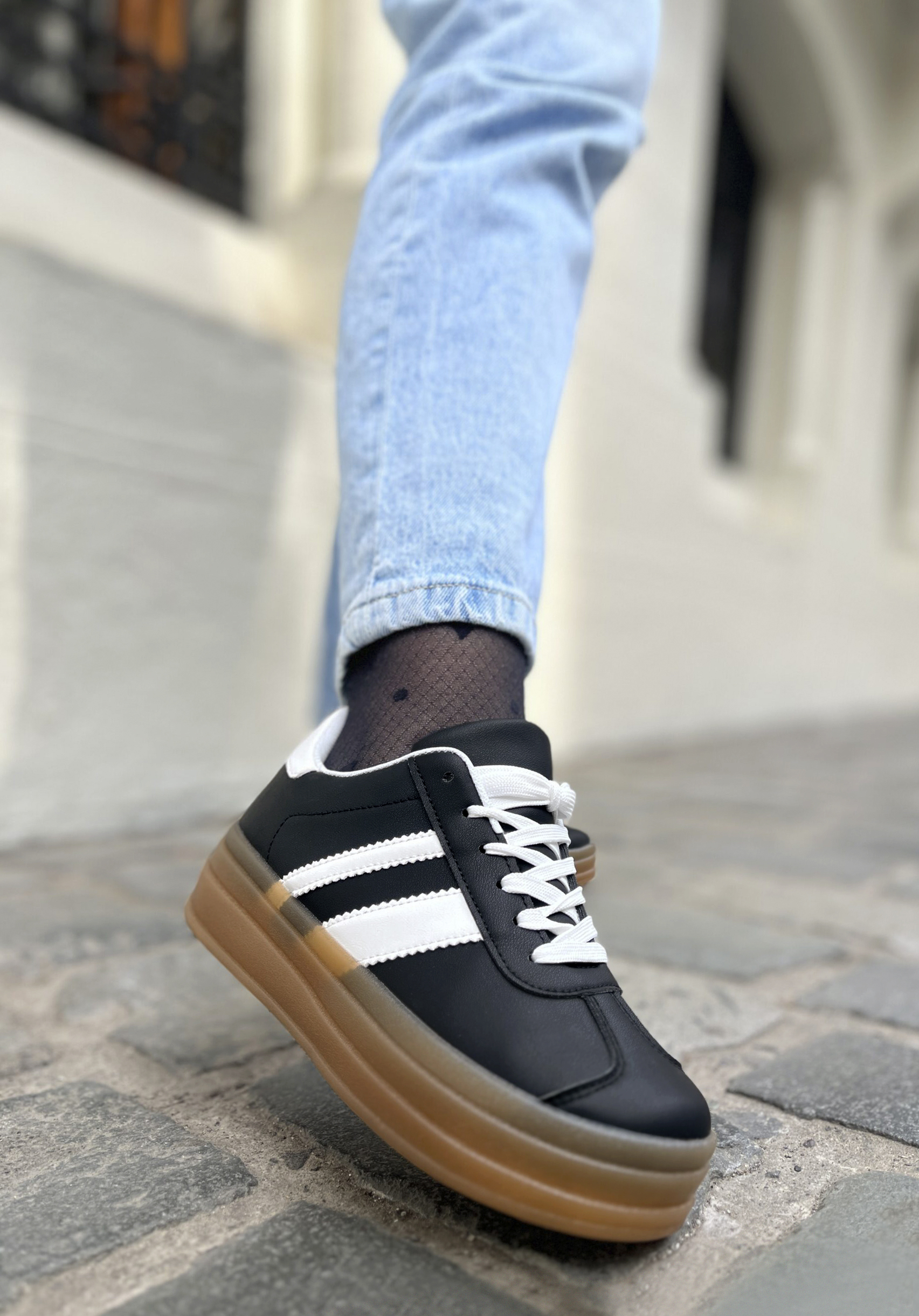 Zapatilla Plataforma Negro Mujer 53751
