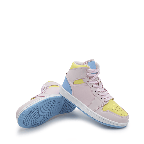 Zapatillas Basket 02 Urbanas Caña Alta Tonos Pasteles