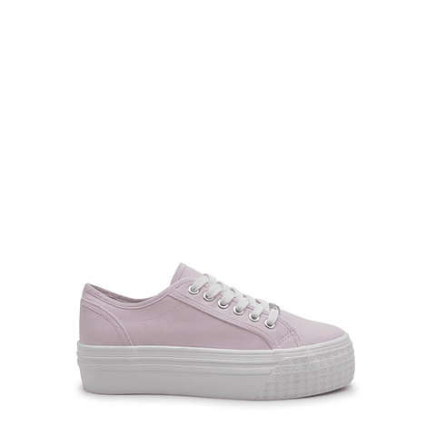 Zapatillas Maxy Clippers Rosa de Lona con Plataforma Moda Urbana