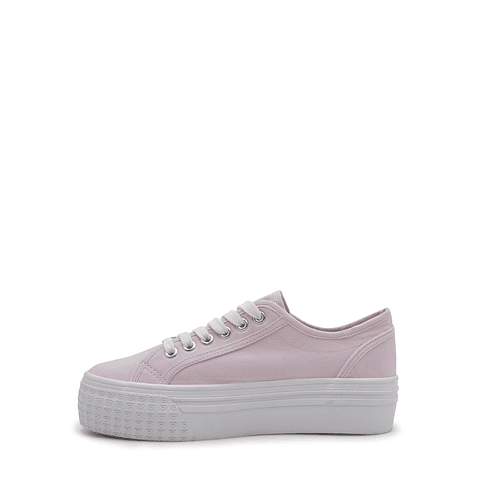 Zapatillas Maxy Clippers Rosa de Lona con Plataforma Moda Urbana