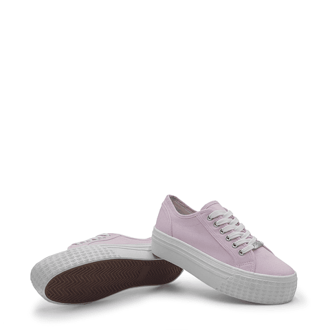 Zapatillas Maxy Clippers Rosa de Lona con Plataforma Moda Urbana