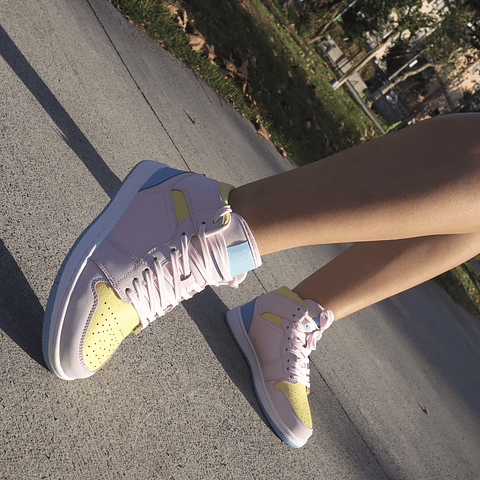 Zapatillas Basket 02 Urbanas Caña Alta Tonos Pasteles