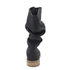 Bota Arrugada Negro Cuero