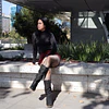 Bota Arrugada Negro Cuero