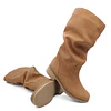 Bota Arrugada Camel Cuero