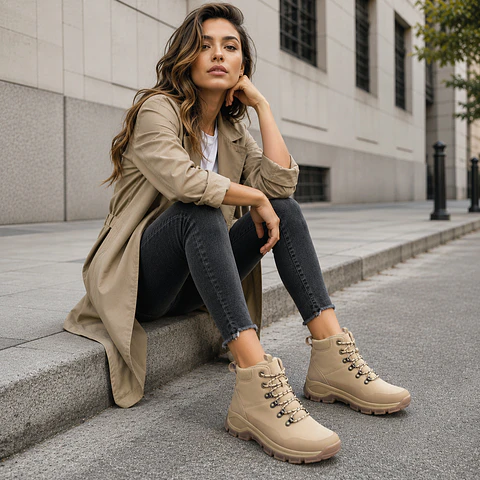 Botín 8710 Mujer Beige