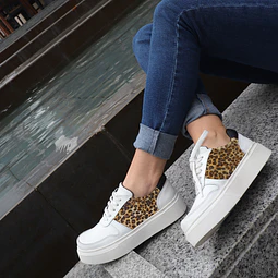 Zapatilla Cuero con Print