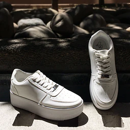 Zapatilla Mili 01 Blanco Completo con Plataforma 