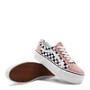 Zapatilla Mujer de Lona Rosada Diseño de Cuadros Vieja Eskuela con Plataforma