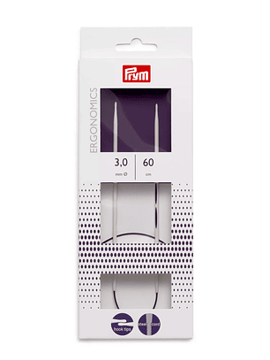 Agujas circulares ergonómicas Prym de 60 cm