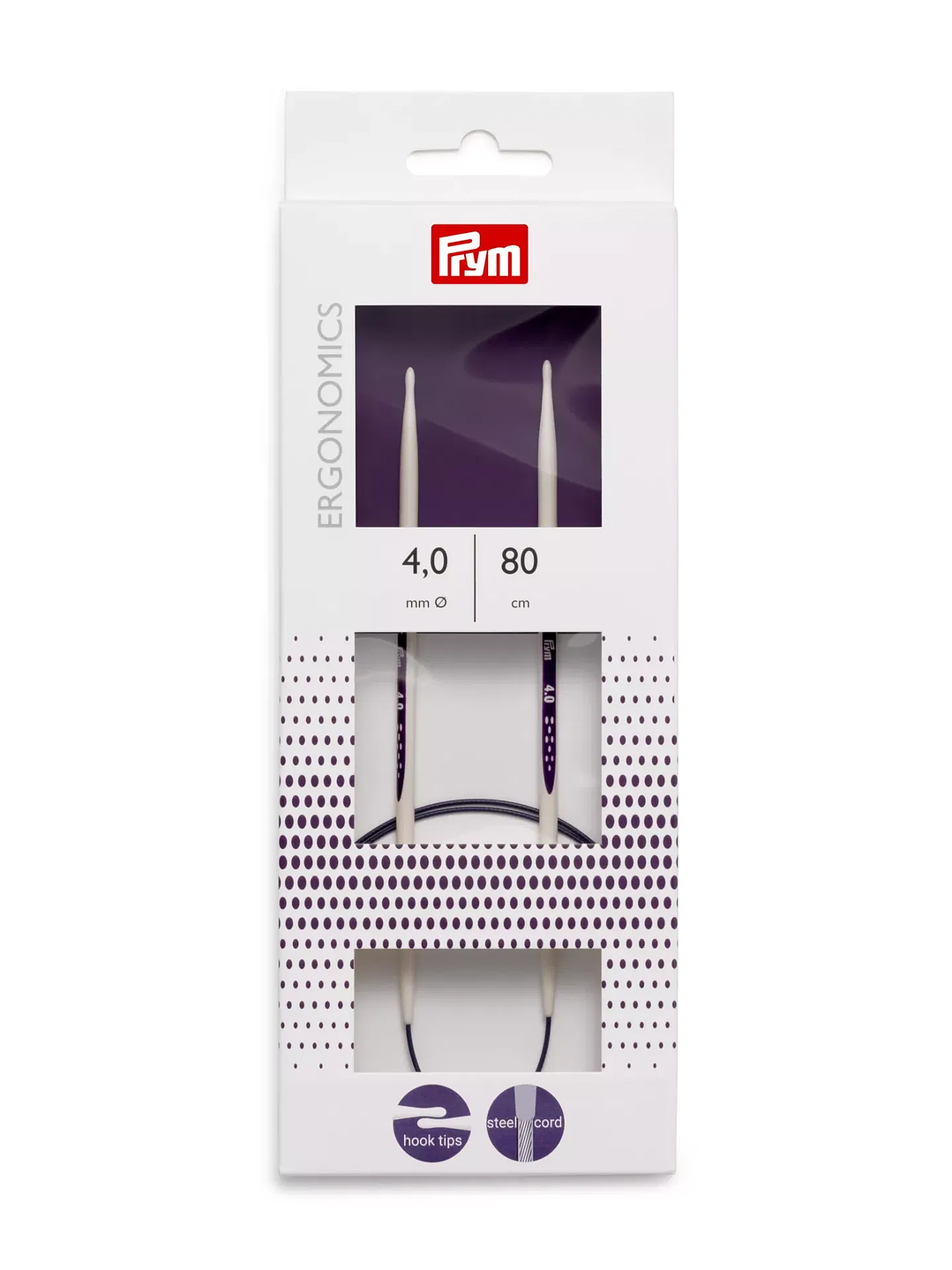 Aguja circulares de Prym ergonómica 80 cm 3