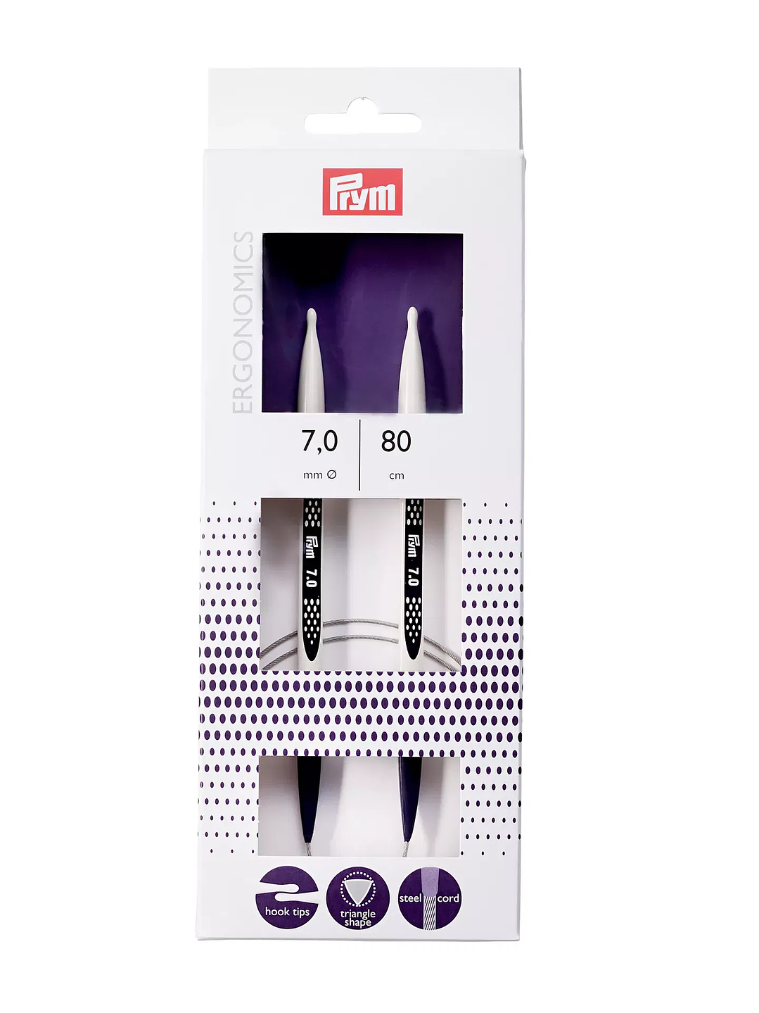 Aguja circulares de Prym ergonómica 80 cm 7