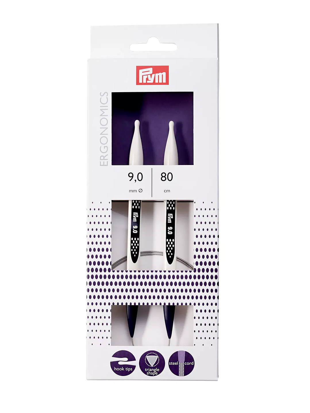 Aguja circulares de Prym ergonómica 80 cm 9