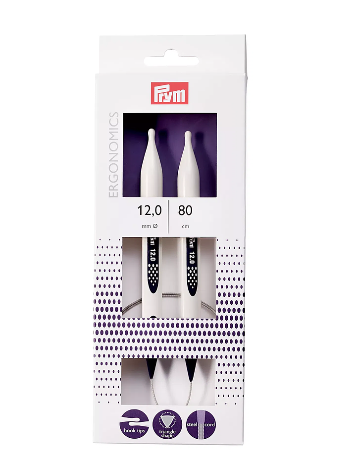 Aguja circulares de Prym ergonómica 80 cm 11