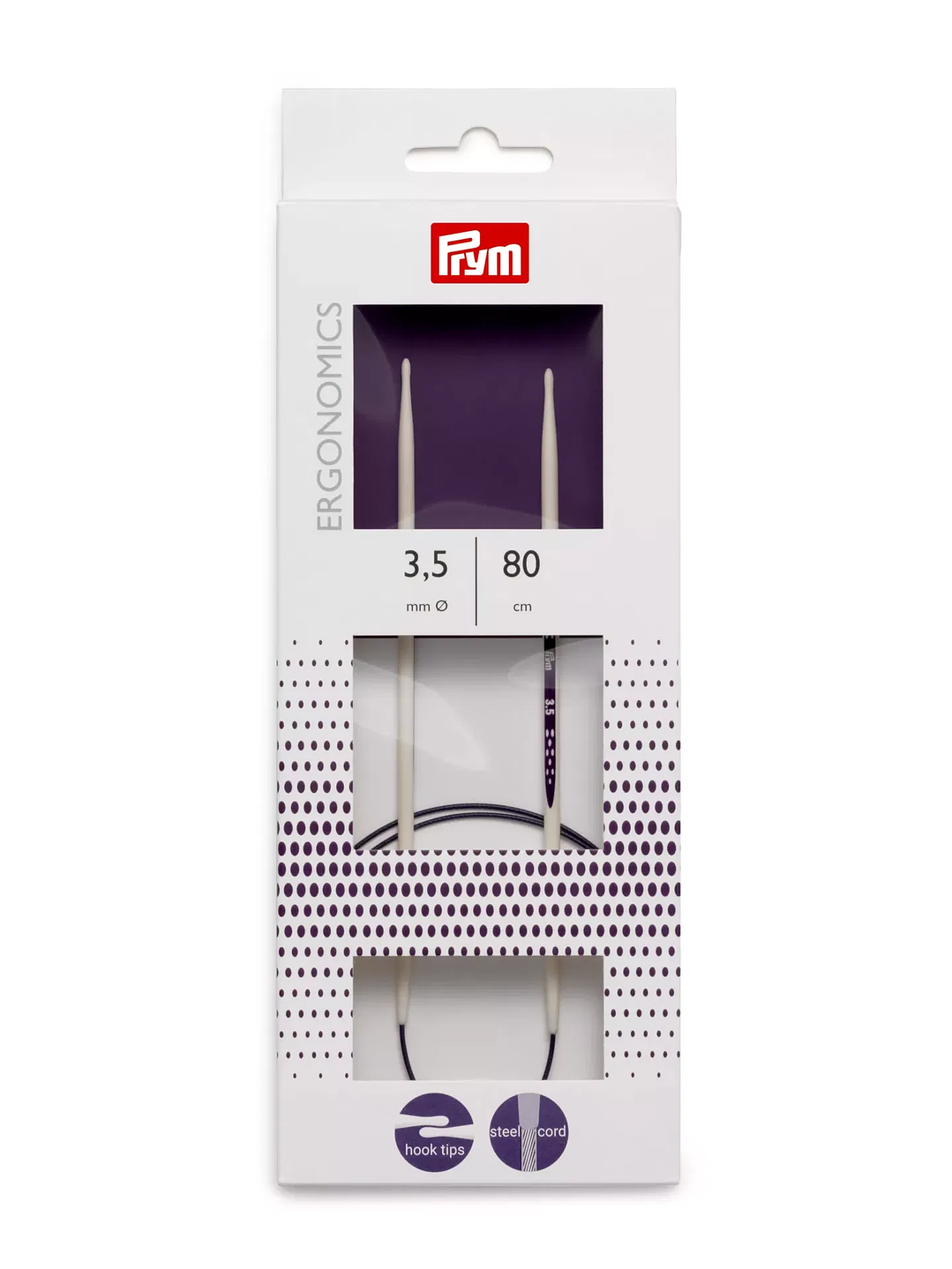 Aguja circulares de Prym ergonómica 80 cm 2