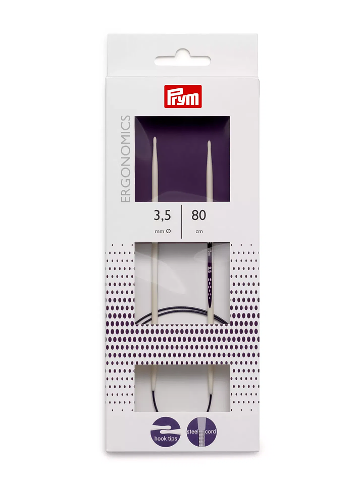 Aguja circulares de Prym ergonómica 80 cm 2