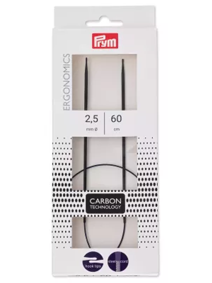 Agujas circulares Ergo-Carbón 60 cm 1