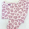 Leopardo rosa - manga larga y pantalón (Peach)