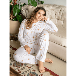 Luceros Navidad (peach) - manga larga y pantalón