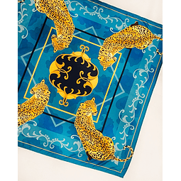 Pañoleta jaguar turquesa 