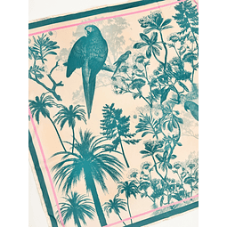 Pañoleta guacamayas jade 