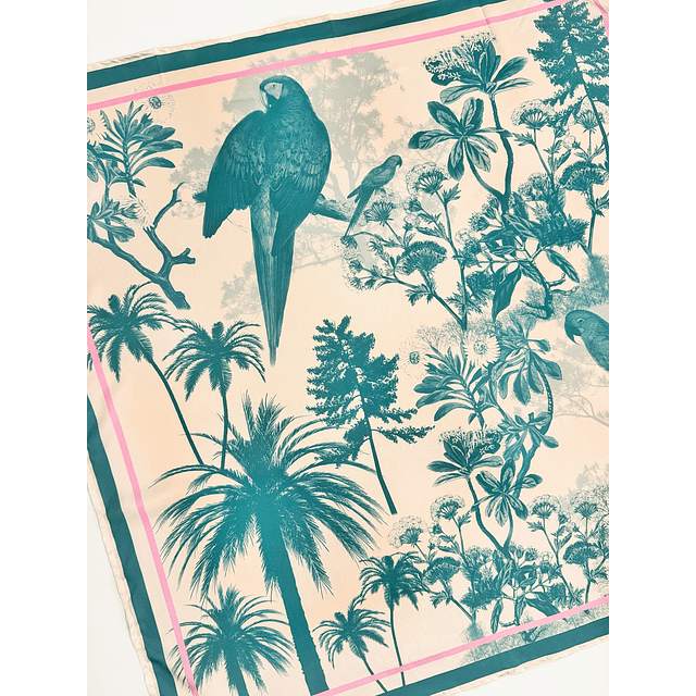 Pañoleta guacamayas jade 