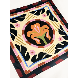 Pañoleta flor silvestre terracota 