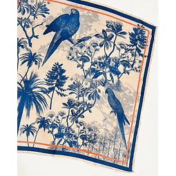 Pañoleta guacamayas azul rey 