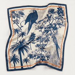 Pañoleta guacamayas azul rey 