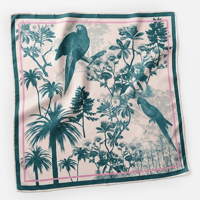 Pañoleta guacamayas jade 