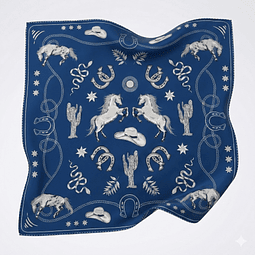 Pañoleta oeste cobalto 