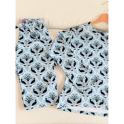 Aves negras (peach) - manga larga y pantalón