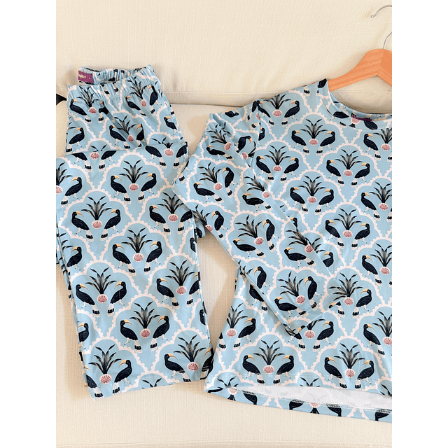 Aves negras (peach) - manga larga y pantalón