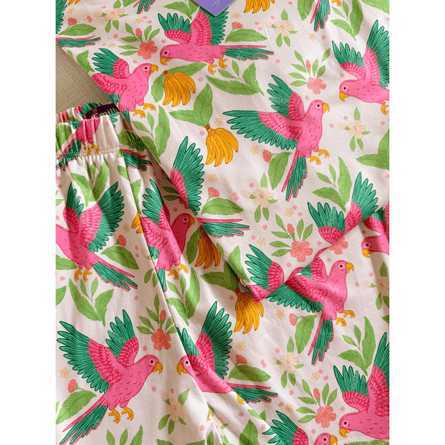 Loros fucsia (peach) - manga corta y short