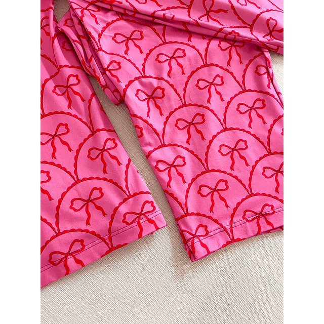 Lazos rosa - manga larga y short (Peach)