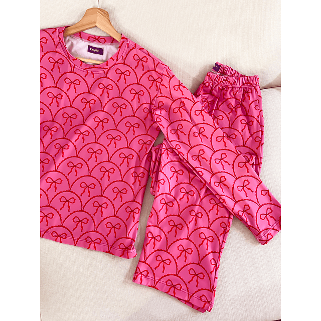 Lazos rosa - manga larga y short (Peach)