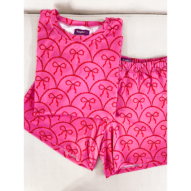 Lazos rosa - manga larga y short (Peach)