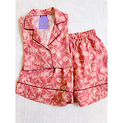 Rosa terracota - manga corta y short (rayón)