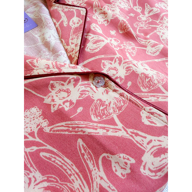 Rosa terracota - manga corta y pantalón (rayón)