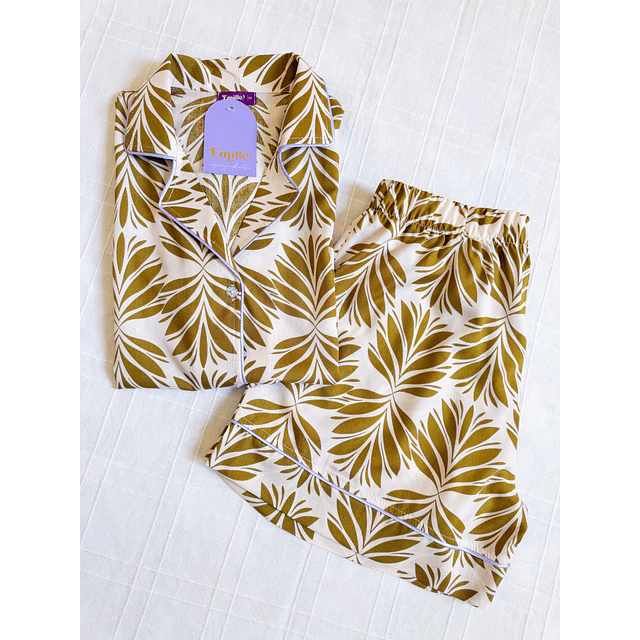 Olivos - manga corta y short (rayón)