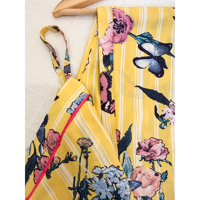 Jardín rayas amarillas - tiras y short (rayón)