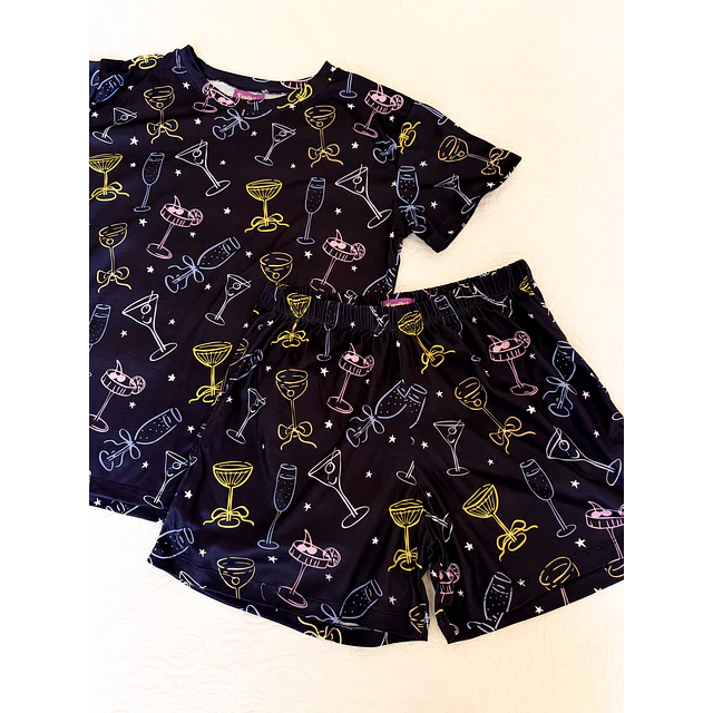 Cocktail party (peach) - manga corta y short