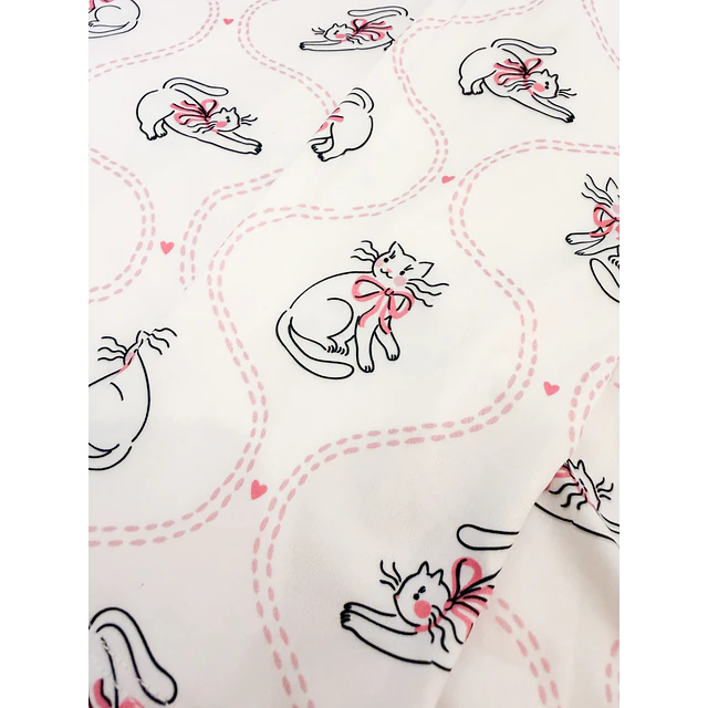 Gaticos coquette (peach) - manga larga y pantalón