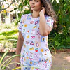 Retazos toscana (peach) - manga corta y short